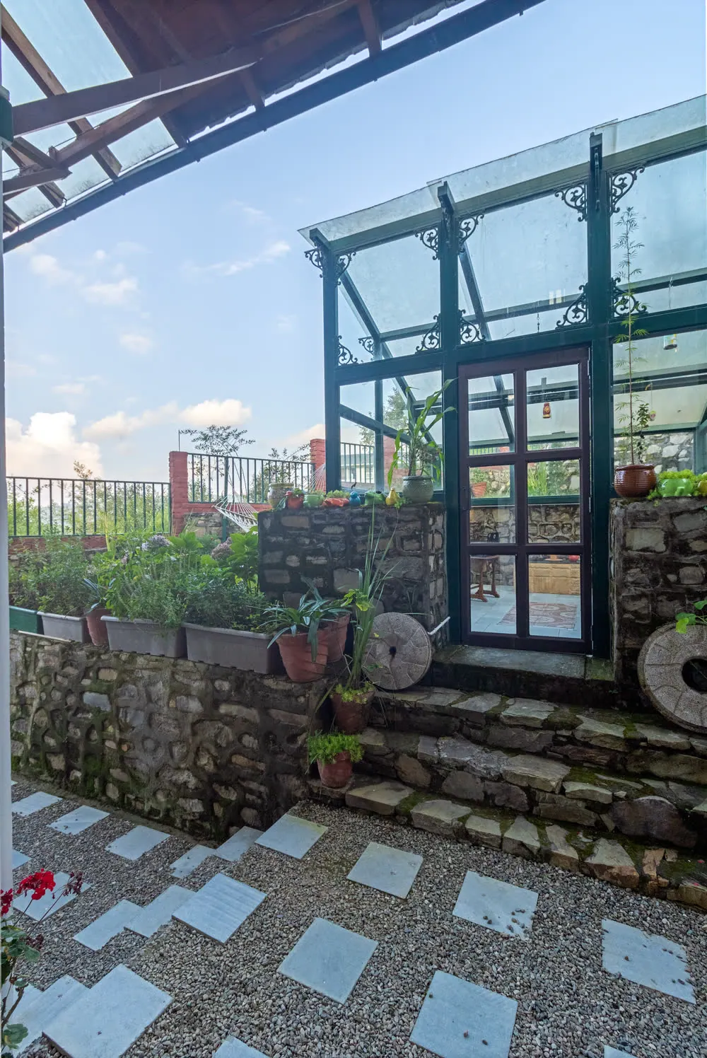 Conservatory entrance – Joie de Vivre Mukteshwar