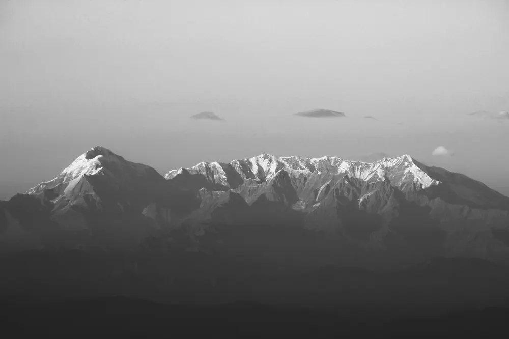 Nanda Devi at sunset, seen from Mukteshwar