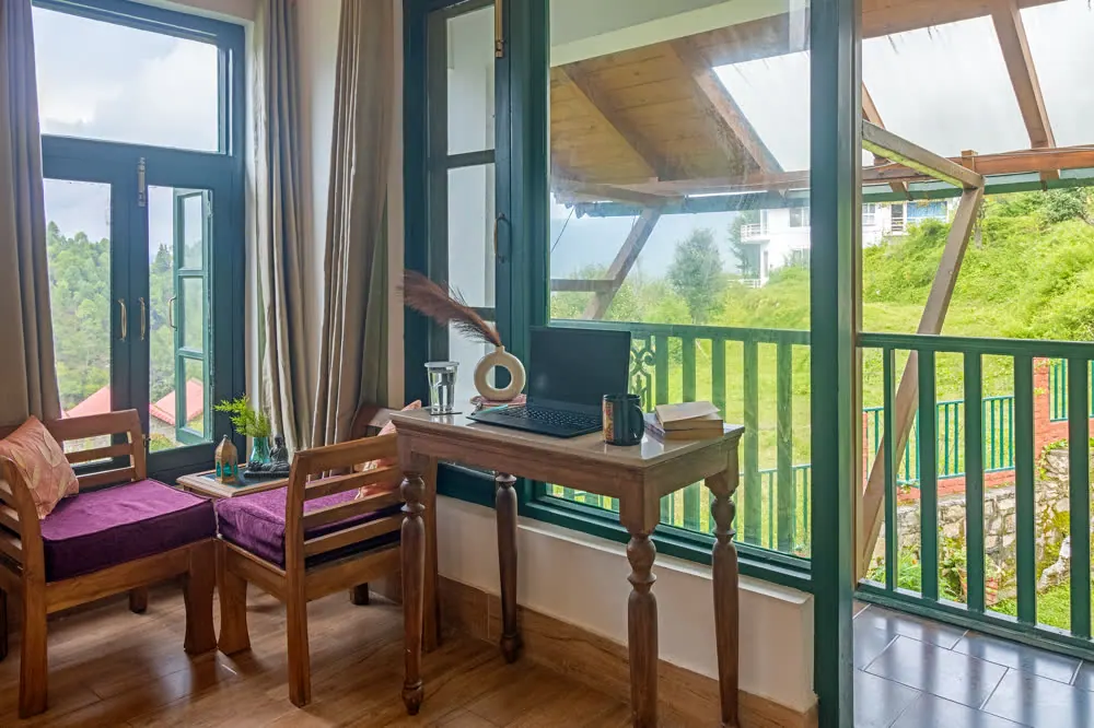 The Valley Attic, attic bedroom at Joie de Vivre Mukteshwar